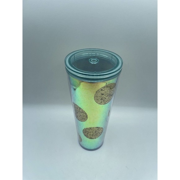 Starbucks 24oz Gold Foil Glitter Iridescent Tumbler Cold Beverage Cup Holdiay - Picture 4 of 6